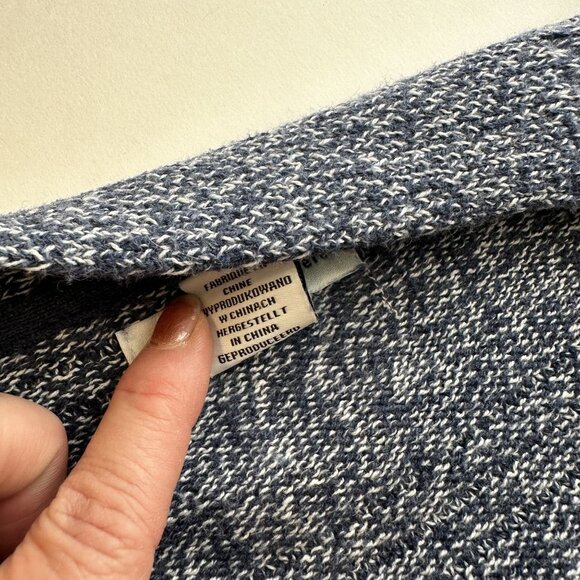 Cupcakes & Cashmere Womens Cardigan Sweater Blue White Size Large Comfy - Picture 4 of 11